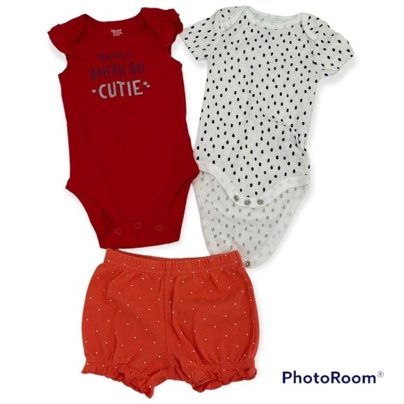 Carters Cloud Island Just One You Baby Lots Of 3 Mixed Clothes Size 3M NWOT - Picture 1 of 5